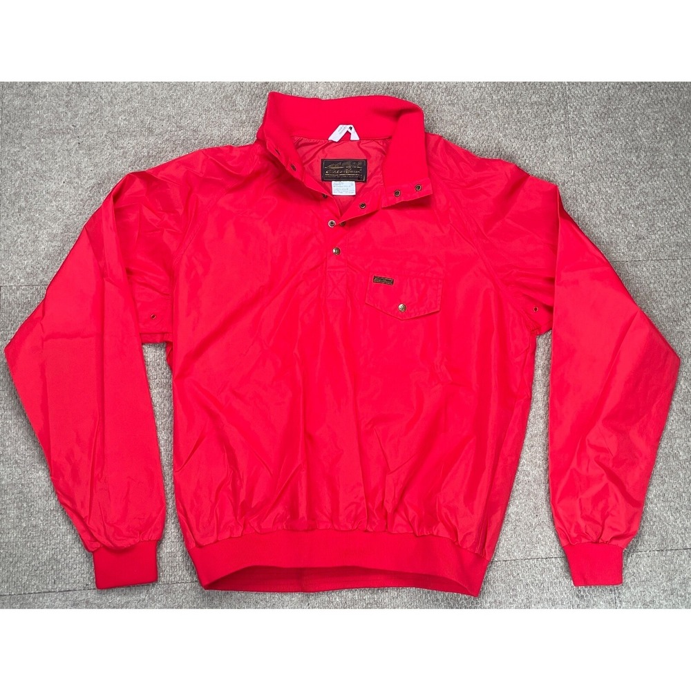 Eddie Bauer Men's Vintage 1/4 Button Up Long Sleeve Windbreaker Jacket Size XL